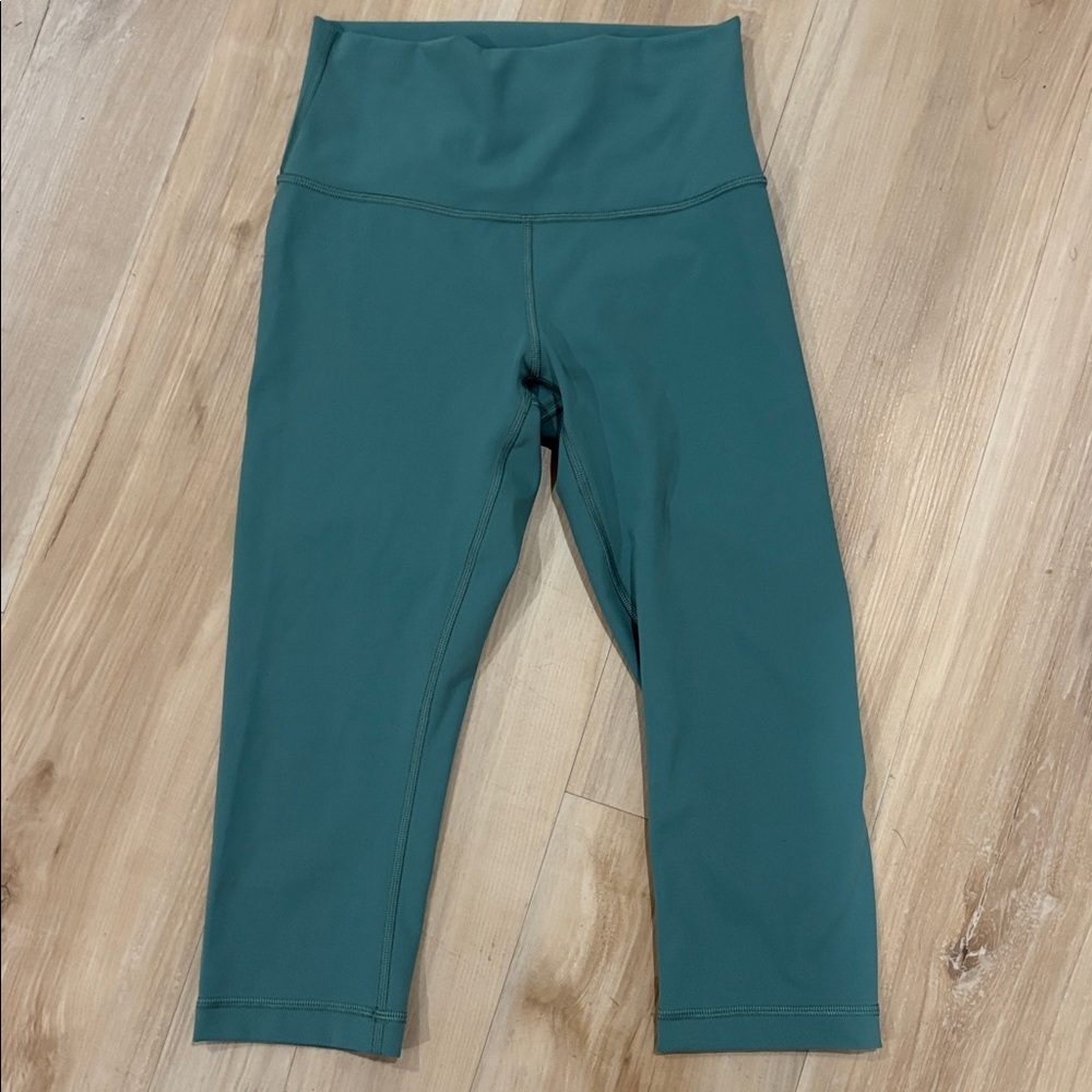 Lululemon Align HR Crop 17” Tidewater Teal Size 4 High Rise